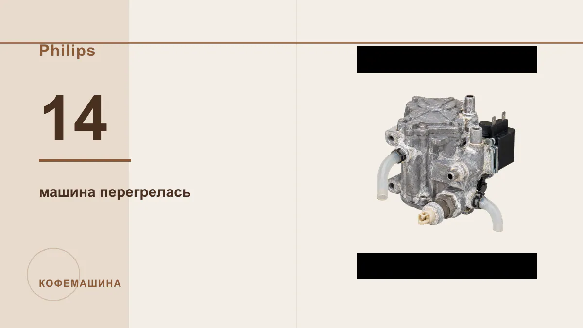 Код 14 кофемашина Philips