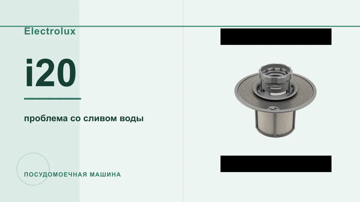 Код i20 посудомоечная машина Electrolux