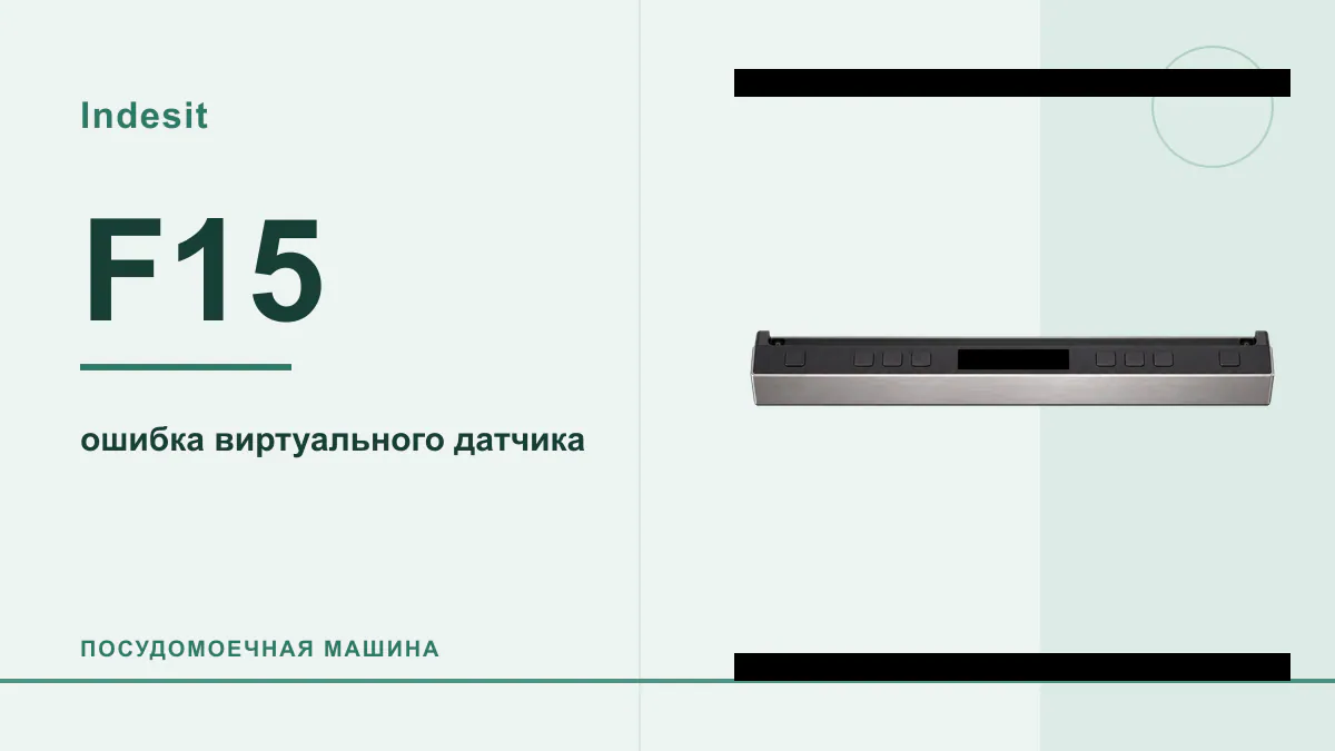 Код F15 посудомоечная машина Indesit
